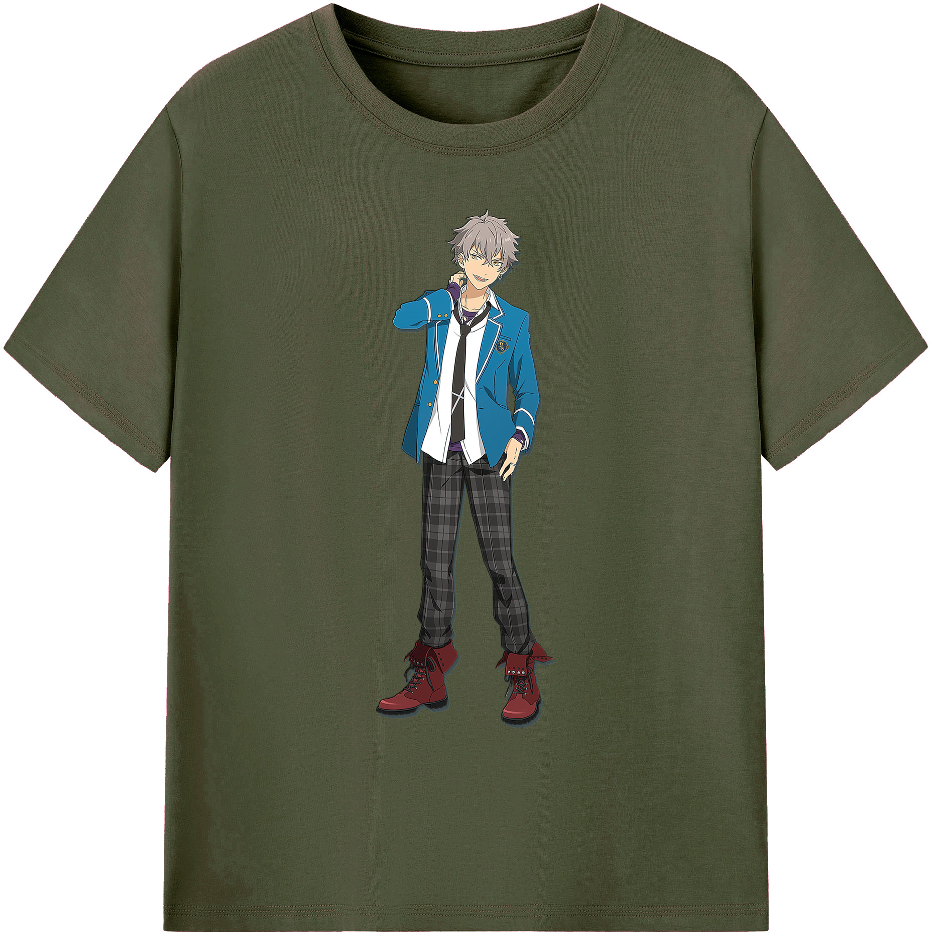 （画像用） あんさんぶるスターズ! Ensemble Stars 綿100％ メンズ半袖Tシャツ｜肌触りやわらか＆通気性